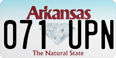 AR license plate 071UPN