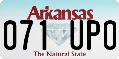 AR license plate 071UPO