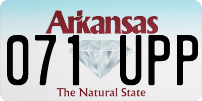 AR license plate 071UPP