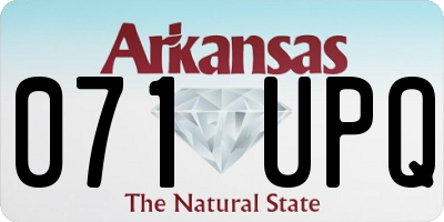 AR license plate 071UPQ