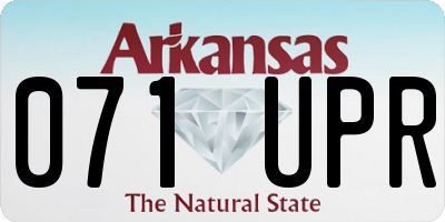 AR license plate 071UPR