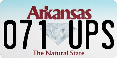 AR license plate 071UPS