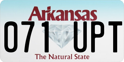 AR license plate 071UPT