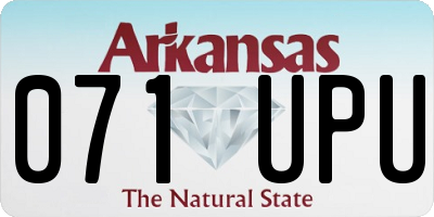 AR license plate 071UPU