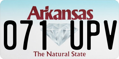 AR license plate 071UPV