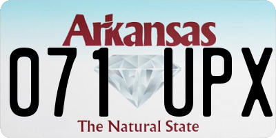 AR license plate 071UPX