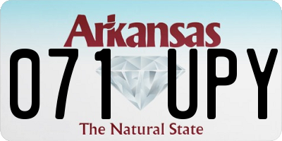 AR license plate 071UPY