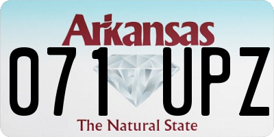 AR license plate 071UPZ
