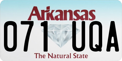 AR license plate 071UQA