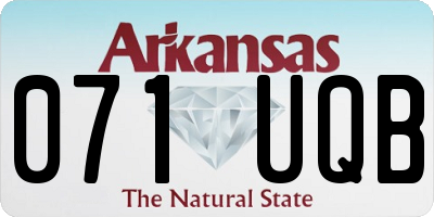 AR license plate 071UQB