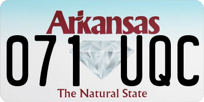 AR license plate 071UQC