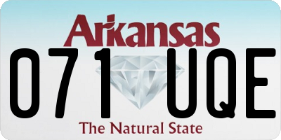 AR license plate 071UQE