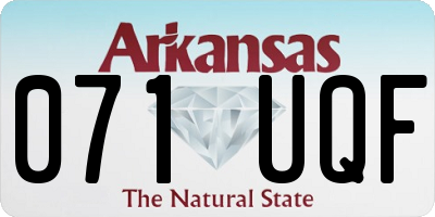 AR license plate 071UQF
