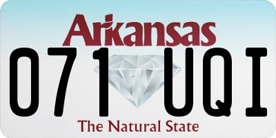 AR license plate 071UQI