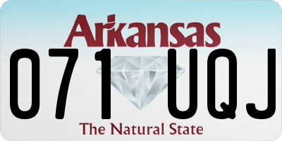 AR license plate 071UQJ