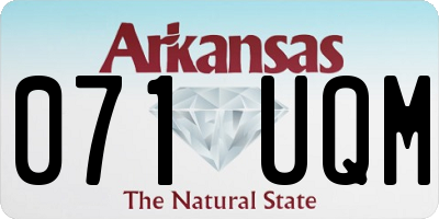 AR license plate 071UQM