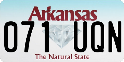 AR license plate 071UQN