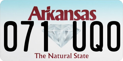 AR license plate 071UQO