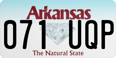 AR license plate 071UQP