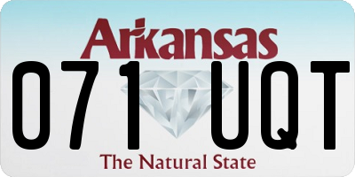 AR license plate 071UQT