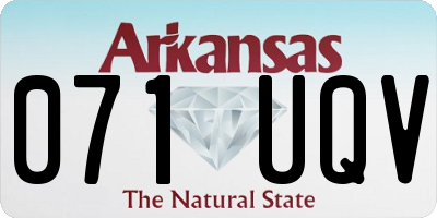 AR license plate 071UQV