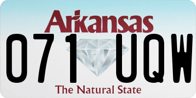 AR license plate 071UQW