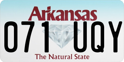 AR license plate 071UQY