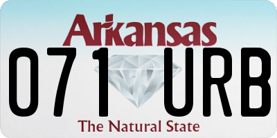 AR license plate 071URB