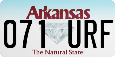 AR license plate 071URF