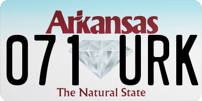 AR license plate 071URK