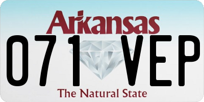 AR license plate 071VEP