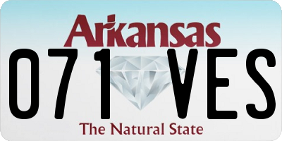 AR license plate 071VES