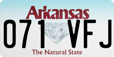 AR license plate 071VFJ