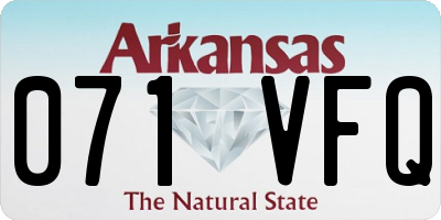 AR license plate 071VFQ