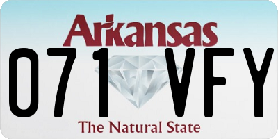 AR license plate 071VFY