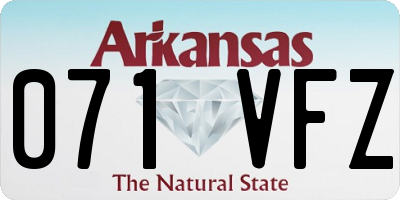 AR license plate 071VFZ