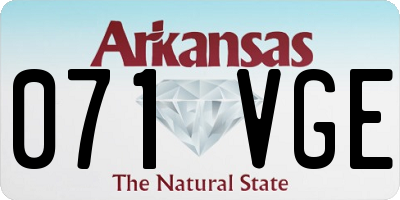 AR license plate 071VGE