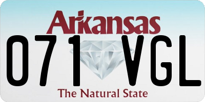 AR license plate 071VGL