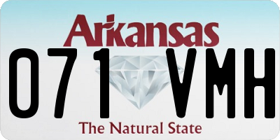 AR license plate 071VMH