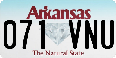 AR license plate 071VNU