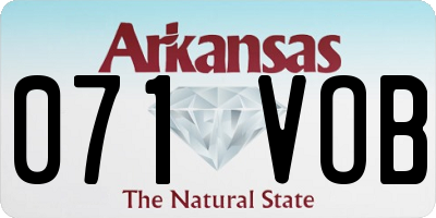AR license plate 071VOB