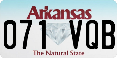 AR license plate 071VQB