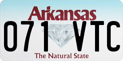 AR license plate 071VTC