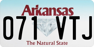 AR license plate 071VTJ