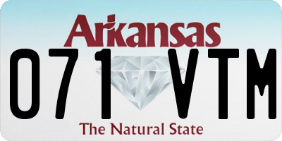AR license plate 071VTM