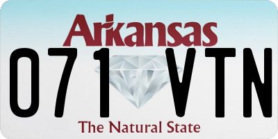 AR license plate 071VTN