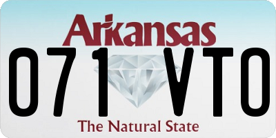 AR license plate 071VTO