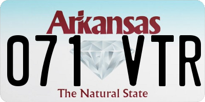 AR license plate 071VTR