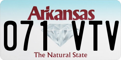 AR license plate 071VTV