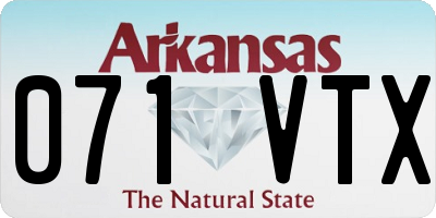 AR license plate 071VTX